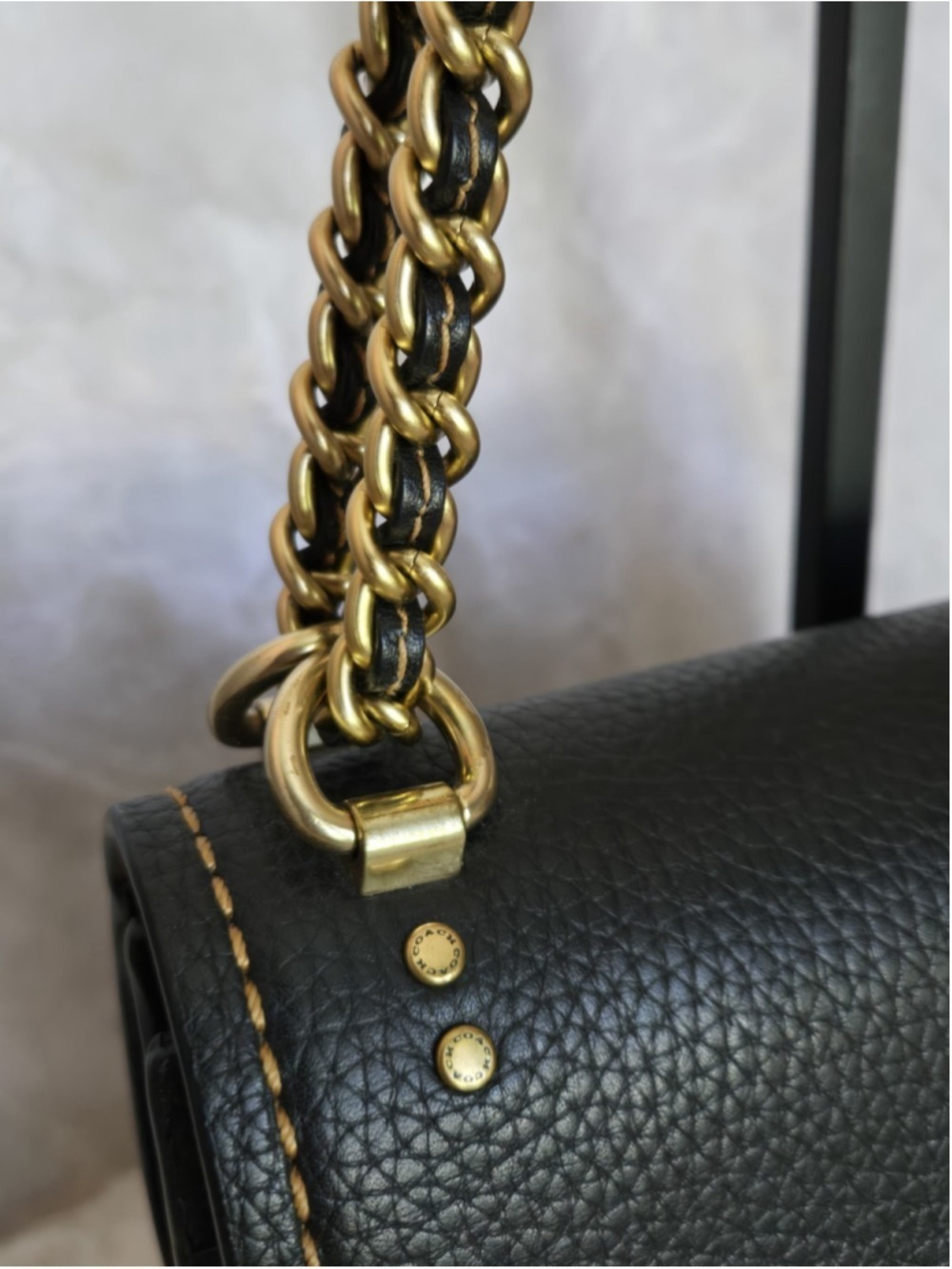 Coach 1941 Troupe Crossbody Chain Bag Black EUC - Picture 6 of 15